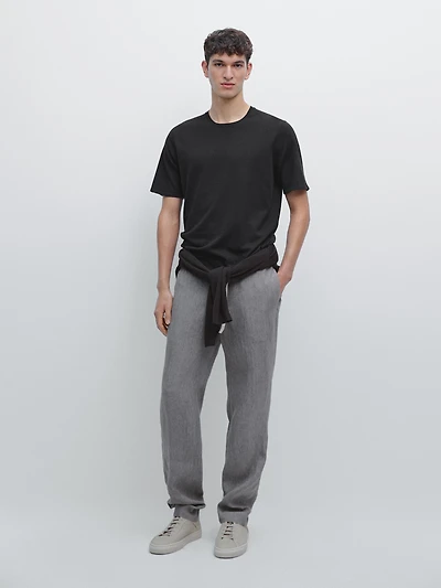 Cotton blend knit T-shirt