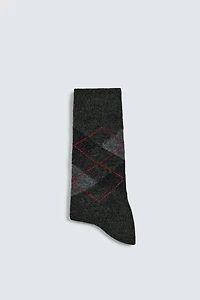 ARGYLE SOCKS WITH WOOL