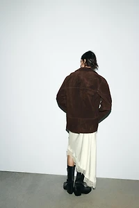 100% SUEDE OVERSIZED BLAZER