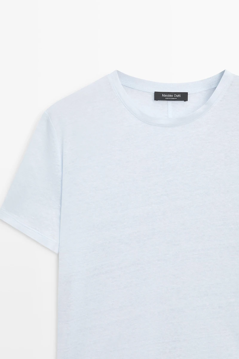 100% linen short sleeve T-shirt