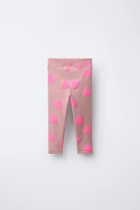 PRINTED RIBBED LEGGINGS