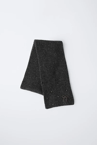 PEARLY KNIT SCARF