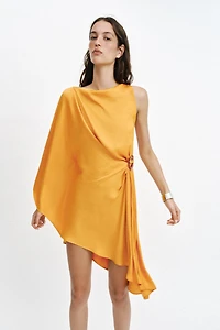 ASYMMETRIC BUCKLE DRESS