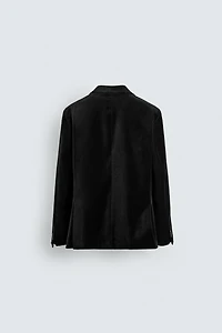 REGULAR FIT VELVET BLAZER