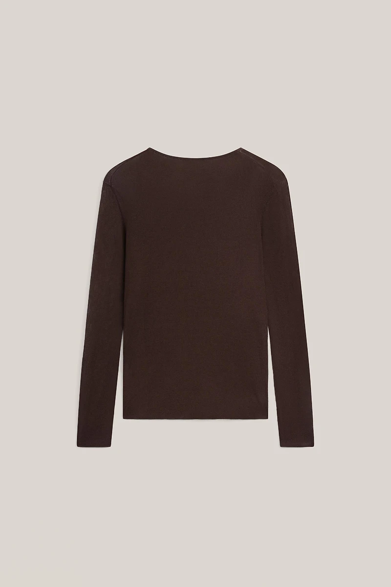 Transparent silk blend top with long sleeves - LIMITED EDITION
