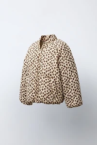 ANIMAL PRINT PUFFER JACKET