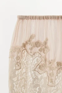 EMBROIDERED LACE GEORGETTE SHORTS