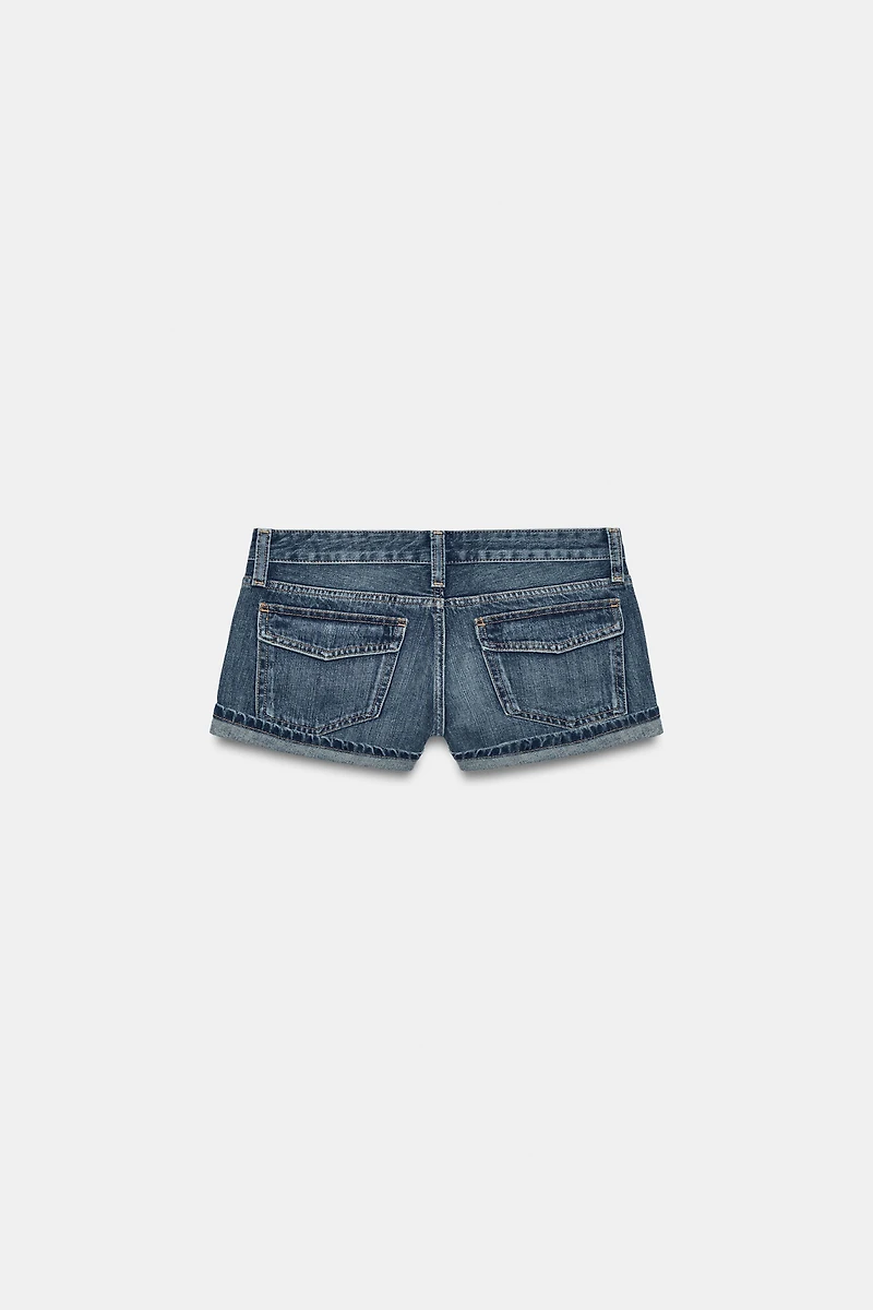 SHORT MINI EN DENIM TRF À BOUTONS