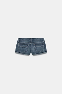 SHORT MINI EN DENIM TRF À BOUTONS