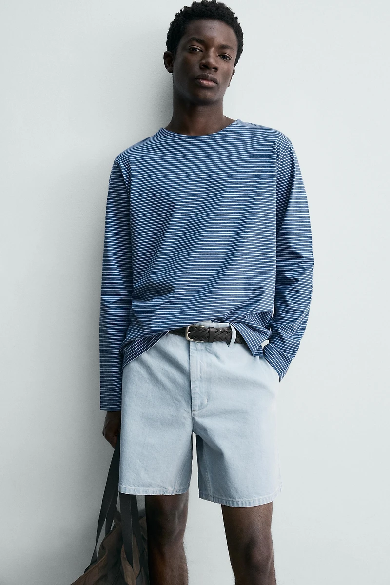 STRIPED JACQUARD T-SHIRT