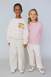 STRIPED TEDDY BEAR SWEATSHIRT