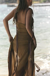 DRAPED GEORGETTE DRESS