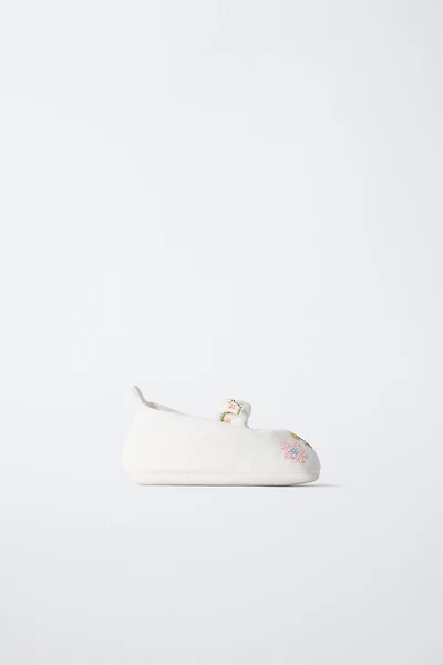 EMBROIDERED COTTON BOOTIES