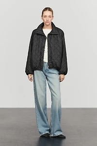 Veste bomber matelassée col montant