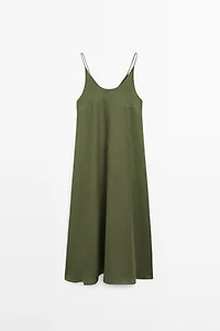 Flowing midi dress with thin straps