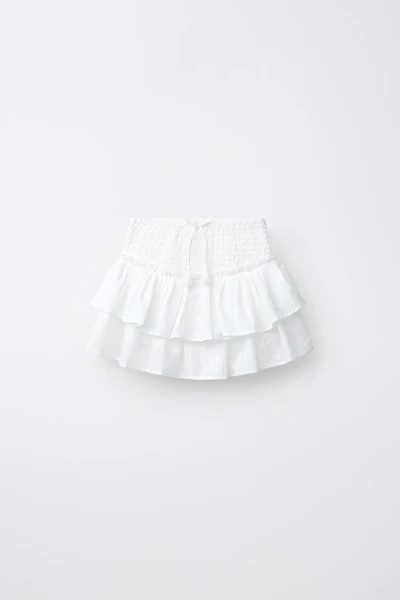 JUPE-SHORT SCHIFFLY À VOLANTS