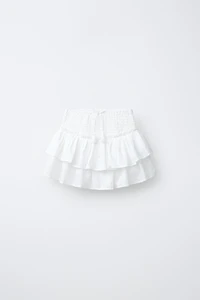 JUPE-SHORT SCHIFFLY À VOLANTS