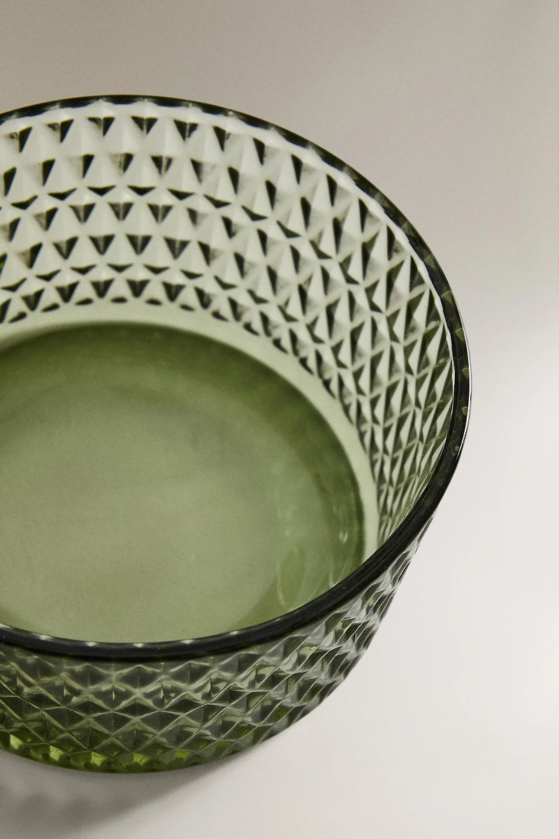 BOL EN VERRE AVEC RELIEF