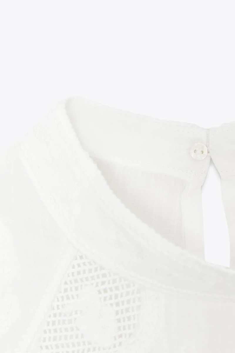 BLOUSE BRODÉE FLEURS