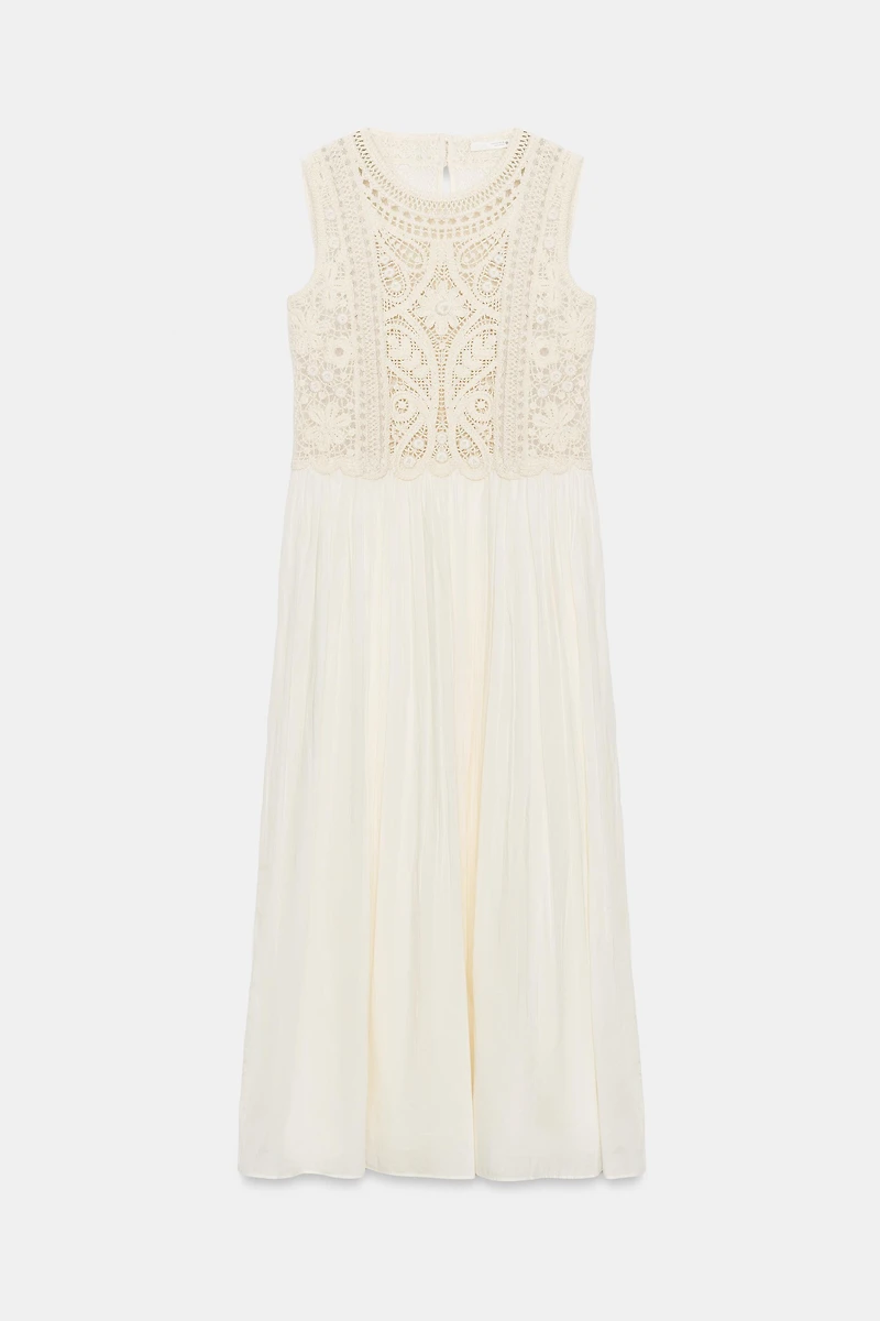 ZW COLLECTION EMBROIDERED MIDI DRESS