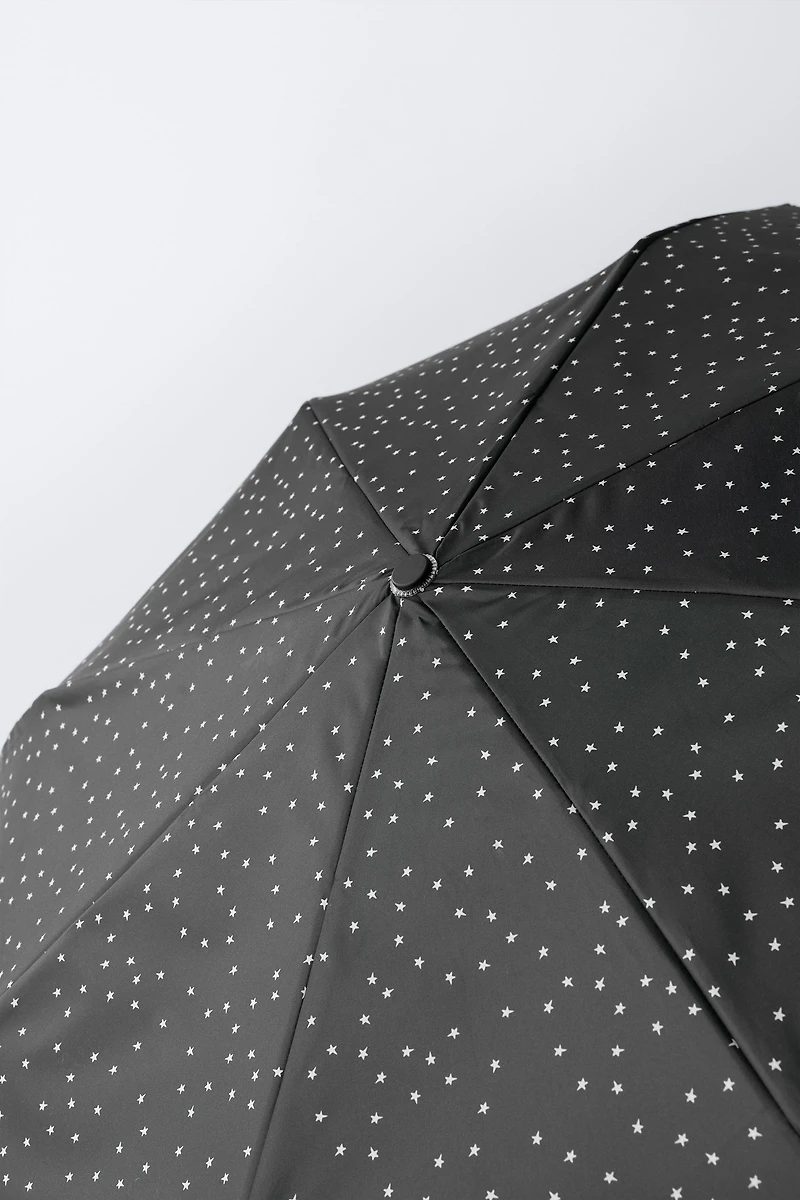 FOLDABLE STAR PRINT UMBRELLA