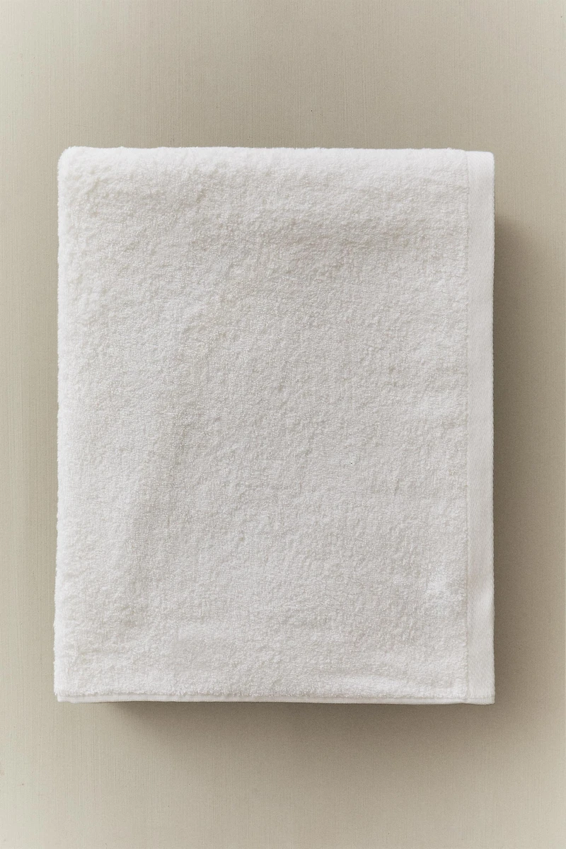 (500 GXM²) SERVIETTE DE BAIN COTON ÉPONGE UNIE