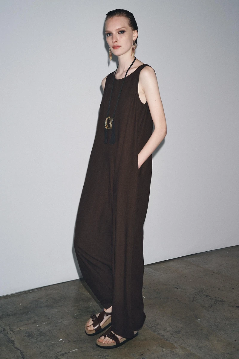 ZW COLLECTION LINEN LONG JUMPSUIT