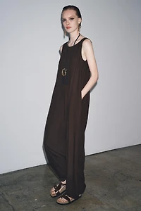 ZW COLLECTION LINEN LONG JUMPSUIT