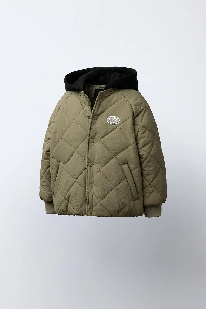 COMBINATION HOODIE PUFFER JACKET