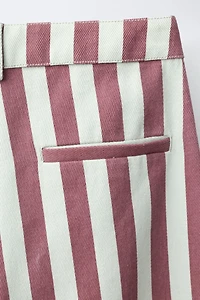 STRIPED BARREL PANTS