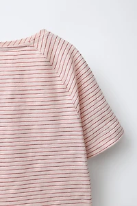 STRIPED RAGLAN SLEEVE T-SHIRT