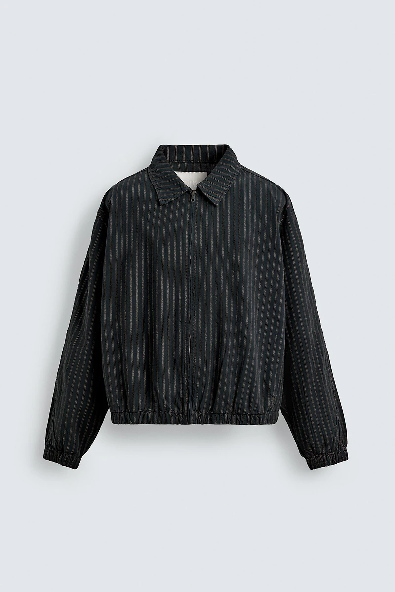 STRIPED TEXTURED JACKET