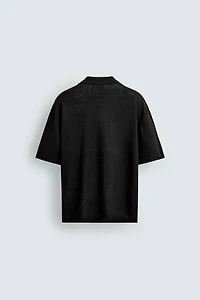 LINEN COTTON BLEND KNIT SHIRT