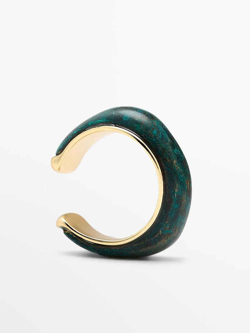 Pack of bronze-effect rings