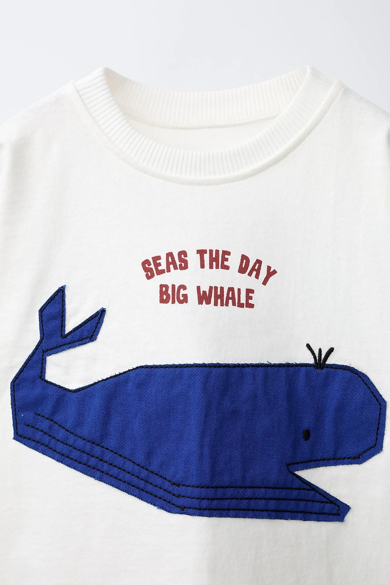 WHALE PATCH T-SHIRT