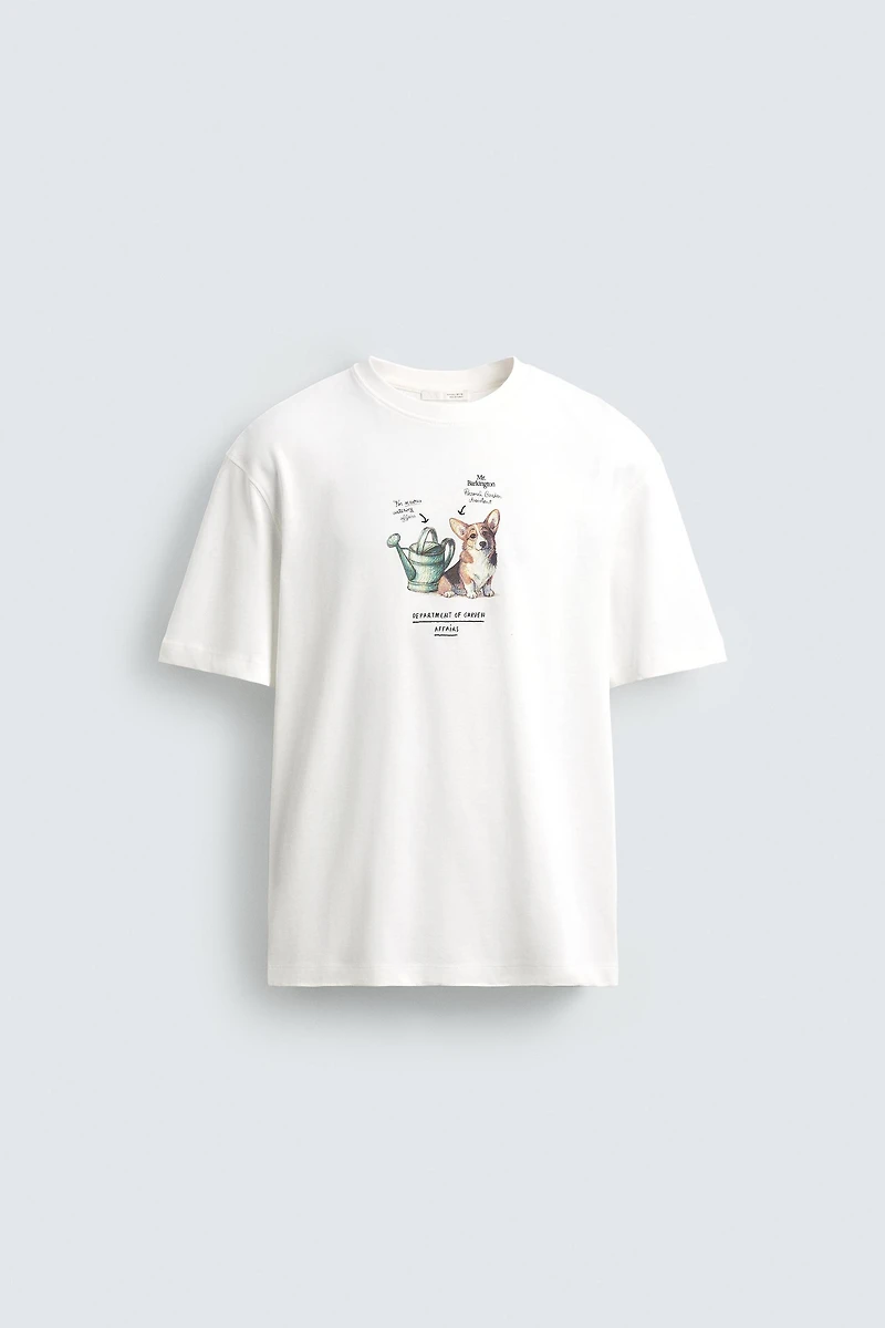 CONTRAST PRINT T-SHIRT
