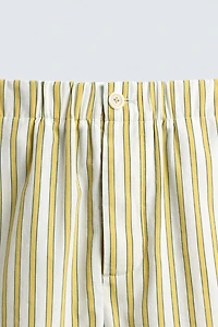 STRIPED EMBROIDERED SHORTS