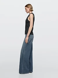 Jean wide leg taille haute