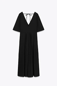 V-NECK MIDI DRESS ZW COLLECTION