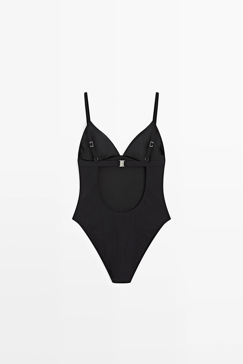 Shimmery triangle swimsuit
