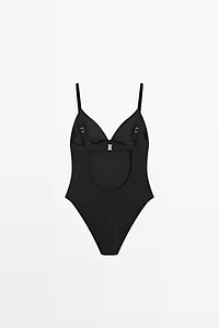 Shimmery triangle swimsuit