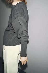 PULL EN MAILLE COL BATEAU
