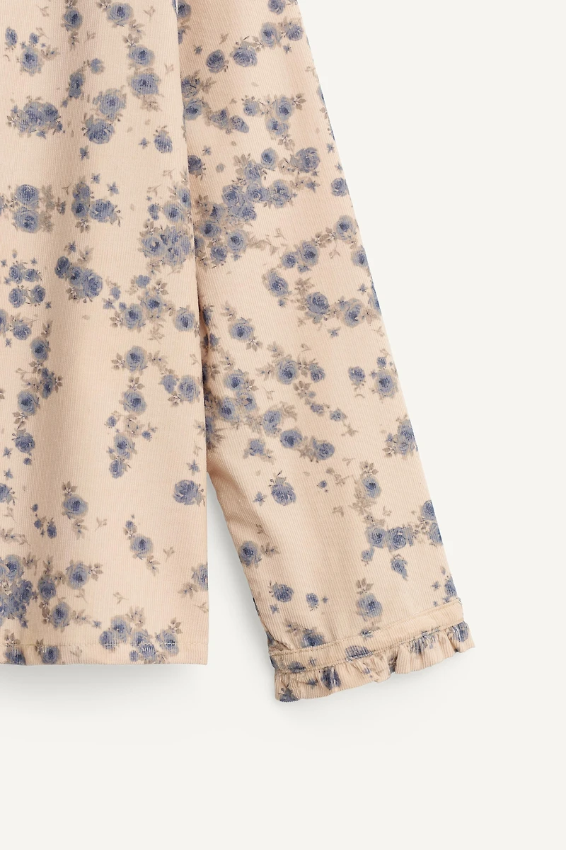 LIMITED EDITION CORDUROY FLORAL PRINT SHIRT