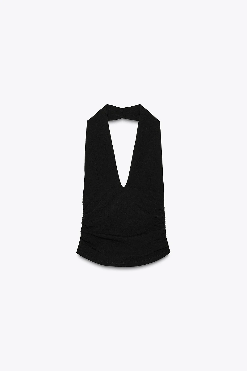 HALTER RUCHED TOP