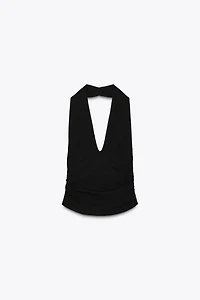HALTER RUCHED TOP