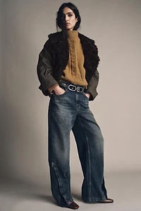 ZW COLLECTION MID-RISE BALLOON JEANS WITH ZIPPERS LIMITED EDITION