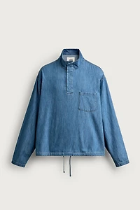 CHEMISE POLO EN DENIM LÉGER DÉLAVÉ