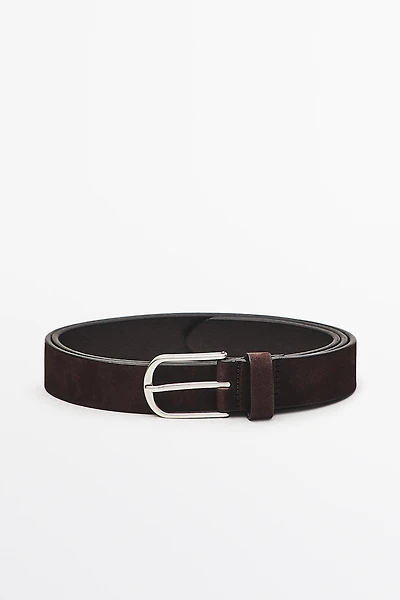 Nubuck leather belt