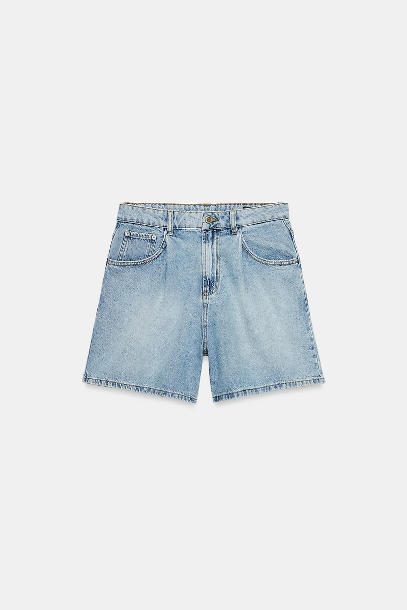 SHORT EN DENIM TAILLE HAUTE ZW COLLECTION