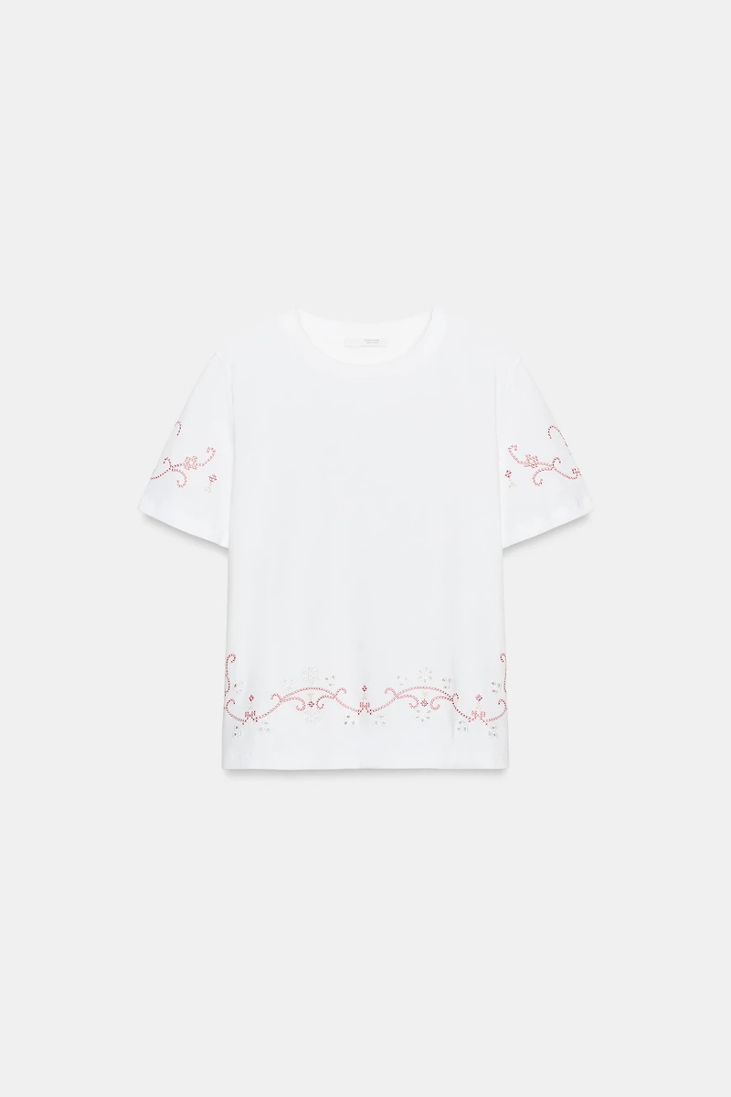 T-SHIRT BRODERIES EN CONTRASTE